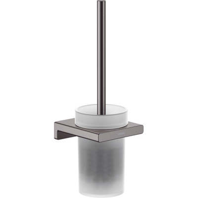 Hansgrohe AddStoris Q Closetborstelgarnituur - wandmontage - geborsteld zwart chroom (antraciet)