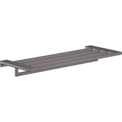Hansgrohe AddStoris Q Handdoekrek - 58.8x24.8cm - met handdoekhouder - geborsteld zwart chroom