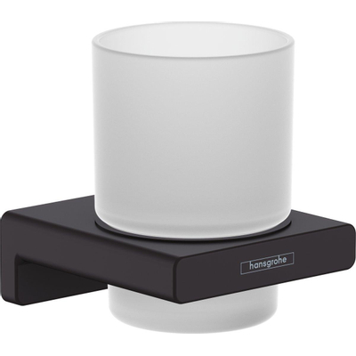 Hansgrohe Addstoris Porte-verre mural avec verre noir mat