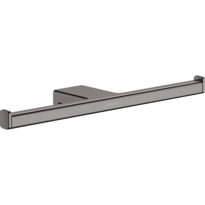 Hansgrohe AddStoris Q closetrolhouder dubbel - geborsteld zwart chroom (antraciet)