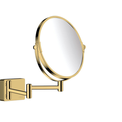 Hansgrohe Addstoris Miroir de maquillage grossissant 3x Polished gold optic