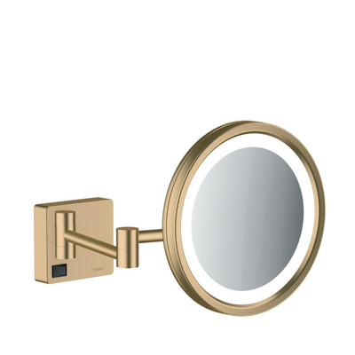 Hansgrohe Addstoris make-up spiegel led 3x vergroting brushed bronze