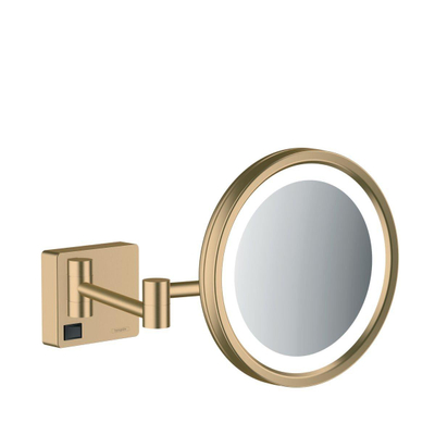 Hansgrohe Addstoris miroir de maquillage led 3x agrandissement bronze brossé