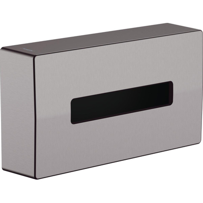 Hansgrohe Addstoris Tissuebox - voor makeup doekjes - geborsteld zwart chroom (antraciet)