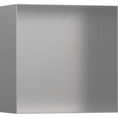 Hansgrohe XtraStoris Minimalistic Inbouw Nis - 30x30x14cm - open frame - brushed stainless steel