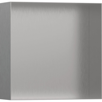 Hansgrohe XtraStoris Minimalistic Inbouw Nis - 30x30x10cm - open frame - brushed stainless steel