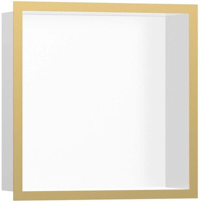 Hansgrohe XtraStoris Individual Inbouw Nis - 30x30x10cm - designframe - polished gold optic/wit