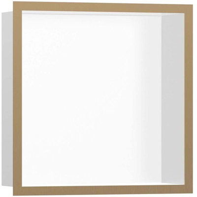 Hansgrohe XtraStoris Individual Inbouw Nis - 30x30x10cm - designframe - brushed bronze/wit
