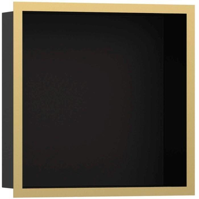 Hansgrohe XtraStoris Individual Inbouw Nis - 30x30x10cm - designframe - polished gold optic/zwart