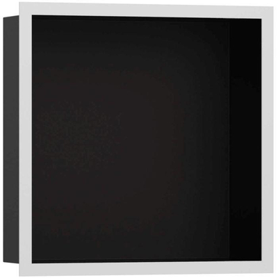 Hansgrohe XtraStoris Individual Inbouw Nis - 30x30x10cm - designframe - mat wit/zwart