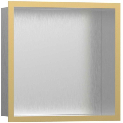 Hansgrohe XtraStoris Individual Inbouw Nis - 30x30x10cm - designframe - polished gold optic/RVS