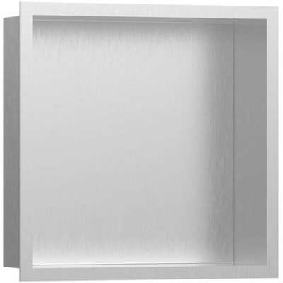 Hansgrohe XtraStoris Individual Inbouw Nis - 30x30x10cm - designframe - brushed stainless steel/RVS