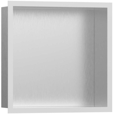 Hansgrohe XtraStoris Individual Inbouw Nis - 30x30x10cm - designframe - mat wit/RVS