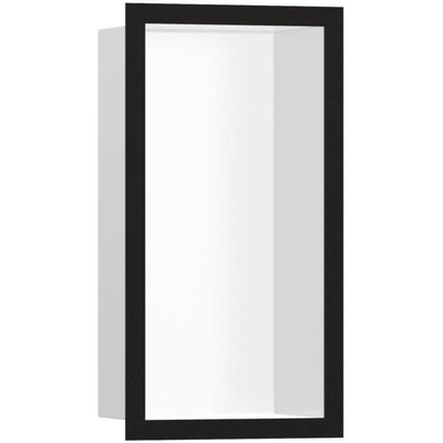 Hansgrohe XtraStoris Individual Inbouw Nis - 30x15x10cm - designframe - mat zwart/wit