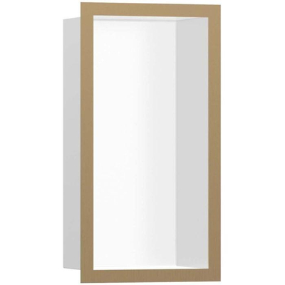 Hansgrohe XtraStoris Individual Inbouw Nis - 30x15x10cm - designframe - brushed bronze/wit