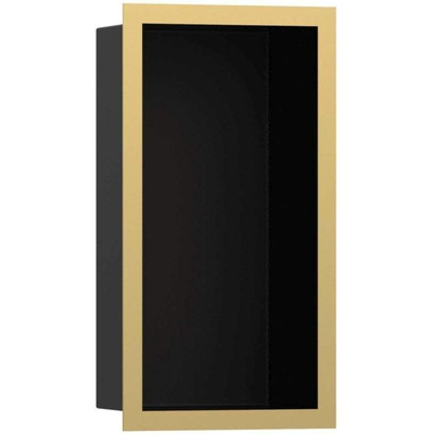Hansgrohe XtraStoris Individual Inbouw Nis - 30x15x10cm - designframe - polished gold optic/zwart