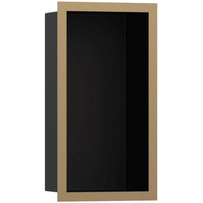 Hansgrohe XtraStoris Individual Inbouw Nis - 30x15x10cm - designframe - brushed bronze/zwart