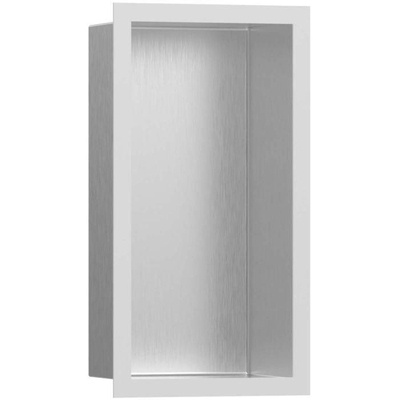 Hansgrohe XtraStoris Individual Inbouw Nis - 30x15x10cm - designframe - mat wit/RVS