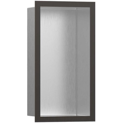 Hansgrohe XtraStoris Individual Inbouw Nis - 30x15x10cm - designframe - brushed black chrome/RVS