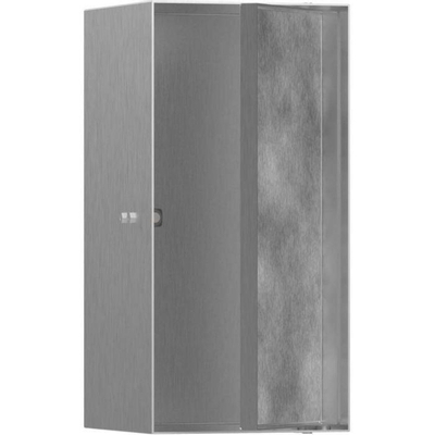 Hansgrohe XtraStoris Rock Niche encastrée - 30x15x14cm - porte carrelable - brushed stainless steel