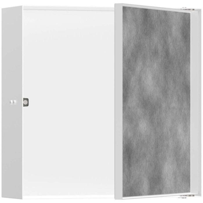 Hansgrohe XtraStoris Rock Niche encastrée - 30x30x10cm - porte carrelable - blanc mat