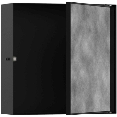 Hansgrohe XtraStoris Rock Niche encastrée - 30x30x10cm - porte carrelable - noir mat