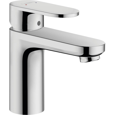 Hansgrohe Vernis Blend 1 greeps wastafelkraan - 70 met trekwaste - hoogglans chroom