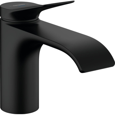Hansgrohe VIVENIS Toiletkraan - 80 met rechte greep - voor koud water of vooraf ingestelde temperatuur - zonder afvoer - mat zwart