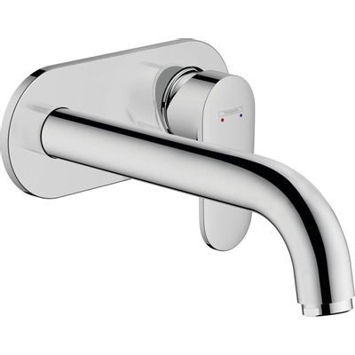 Hansgrohe Vernis Blend 1 greeps wastafelkraan - inbouw - voor wandmontage - voorsprong 20 - 7 cm - hoogglans chroom