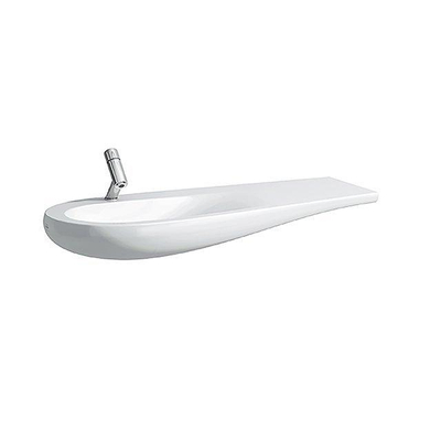 Laufen Alessi One lavabo plan pour meuble 120x50x16.5cm 1 trou de robinet vasque à gauche. surface de dépose à droite incl. clou céramique lcc-blanc