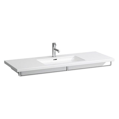Laufen Living Square lavabo-meuble 130x48x15cm 3 trous de robinet avec trop-plein céramique blanc