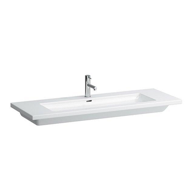 Laufen Living Square lavabo meuble 130x48x15cm 2 x 1 trou de robinet avec trop-plein céramique blanc