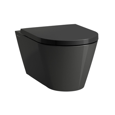 Kartell by Laufen hangtoilet – Rimless – verdekte bevestiging – diepte 54,5 cm – glans zwart