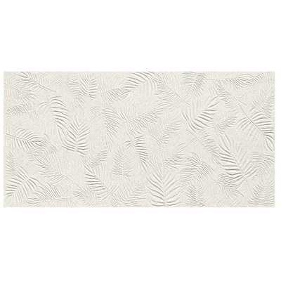 Atlas Concorde 3D Wall Carve Wandtegel - 40x80cm - 8.5mm - gerectificeerd - Leaf white