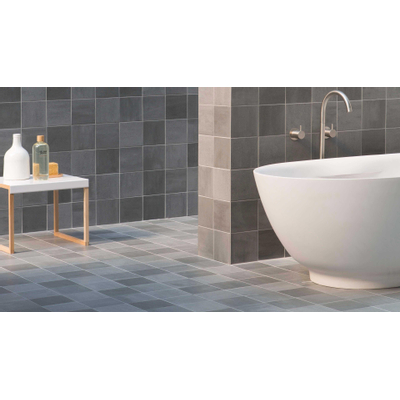 Mosa scenes vloertegel 15x15cm vierkant grijs mat