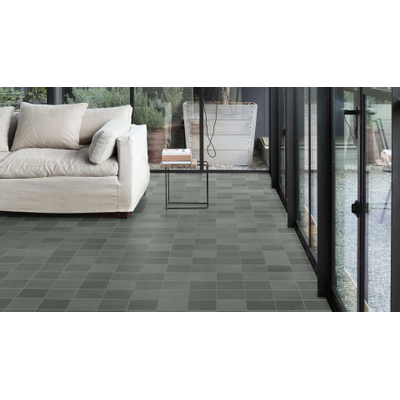 Mosa scenes Carreau de sol 15x15cm carré gris mat