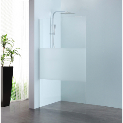 Royal Plaza Parri walk-in 120x200cm zilver profiel en deel matglas met clean coating