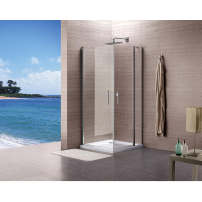 Royal plaza Hendra draaideur 120x195cm vast segm. chroom-helder clean