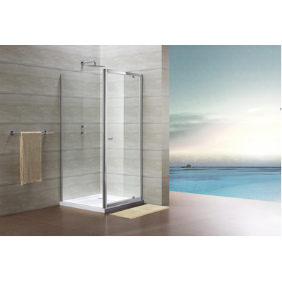 Royal plaza Lila draaideur 100x190cm chroom/ helder glas