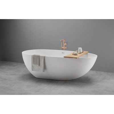 Arcqua Lima baignoire autoportante 170x86x54cm solid surface blanc mat