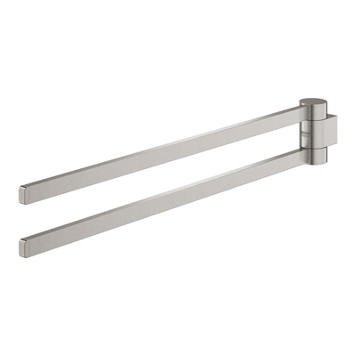 GROHE selection Porte-serviette 2 bras 40cm rotatif Supersteel