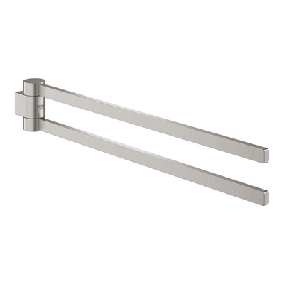 GROHE Selection porte-serviettes 2-voies 40cm pivotant super acier