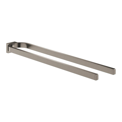 Grohe Selection Handdoekhouder - 36cm - dubbel - niet draaibaar - brushed hard graphite (antraciet)