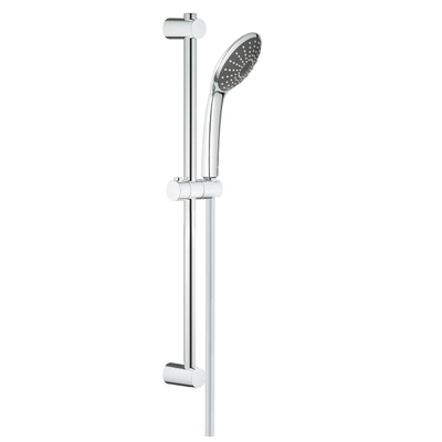 GROHE Vitalio Joy 110 Mono Ensemble barre de douche - 60cm - douchette ronde - 1 type de jet - flexible de douche lisse - chrome/noir