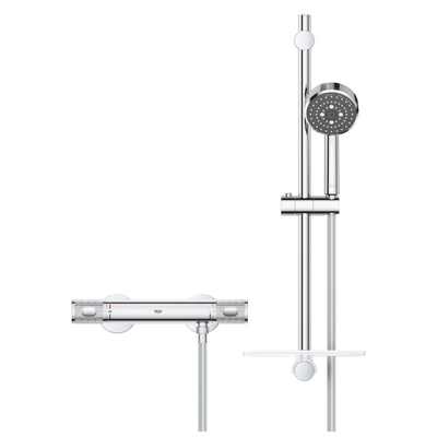 GROHE Precision Feel mitigeur thermostatique de douche avec ensemble barre de douche Chrome