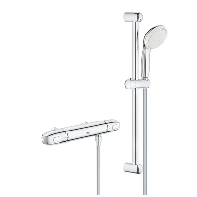 GROHE Grohtherm 1000 Thermostatische douchemengkraan 1/2" met douchegarnituur chroom TWEEDEKANS