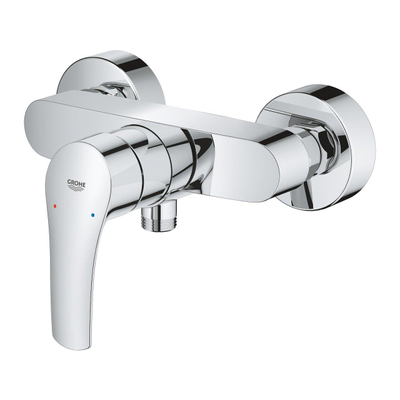 GROHE eurosmart mitigeur de douche monocommande mural silkmove avec limiteur de température raccord douche starlight en dessous de 12 chrome