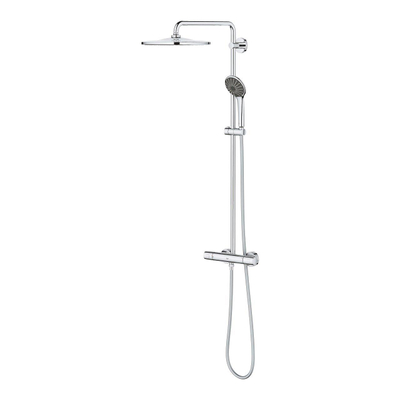 GROHE Vitalio Regendoucheset - hoofddouche 31cm - handdouche rond - thermostatisch - chroom TWEEDEKANS