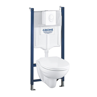 GROHE Solido Bau toiletset - inbouwreservoir - softclose zitting - bedieningsplaat wit - glans Wit