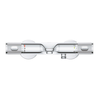 GROHE Precision Feel Robinet de baignoire thermostatique - 31.3cm - Vitalio Joy Ensemble de bain - douchette à main ronde - 3 jets - avec support - chrome